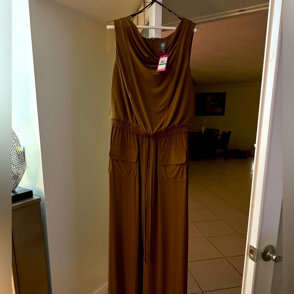 COPY - Vince camuto brown jumpsuit tags on it brand new size large retail $98.